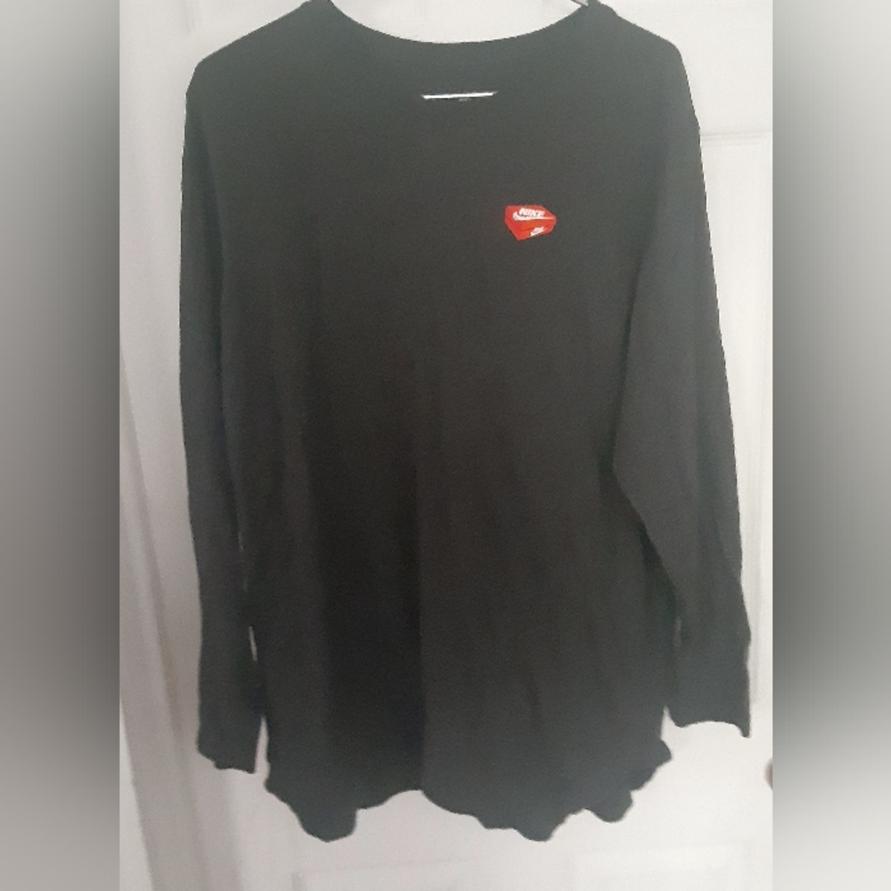 Nike Men's Long Sleeve Graphic Shirt w/ Orange Shoebox Logo XL